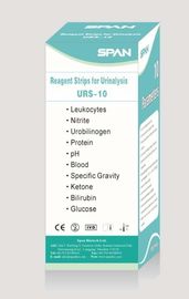 Bandes URS-10, leucocytes/nitrite de réactif d'urine/gravité/cétone/bilirubine/glucose d'Urobilinogen/Protein/pH/Blood/Specific